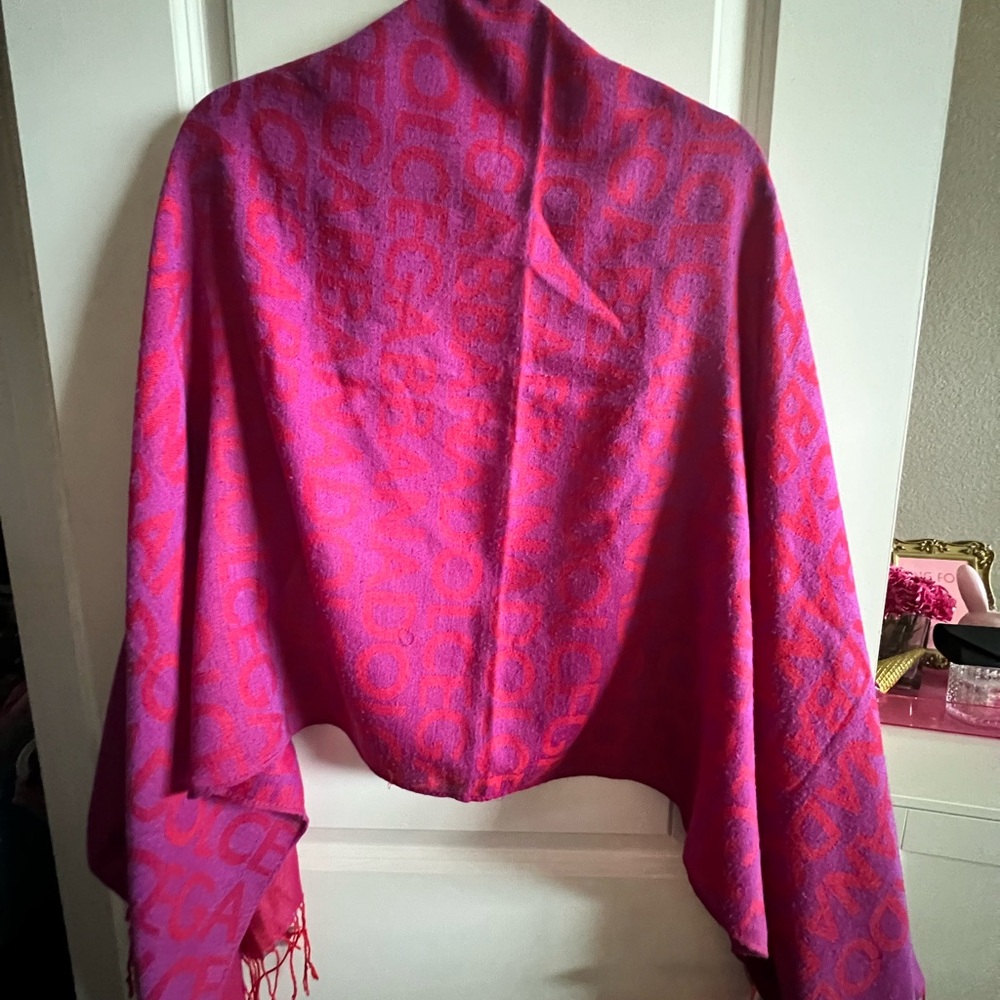D&G Pink Shawl Cozy Wrap Scarf